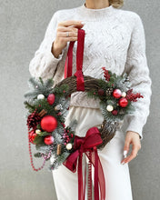 Load image into Gallery viewer, &quot;Cranberry Sauce&quot; Holiday wreath
