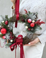 Load image into Gallery viewer, &quot;Cranberry Sauce&quot; Holiday wreath
